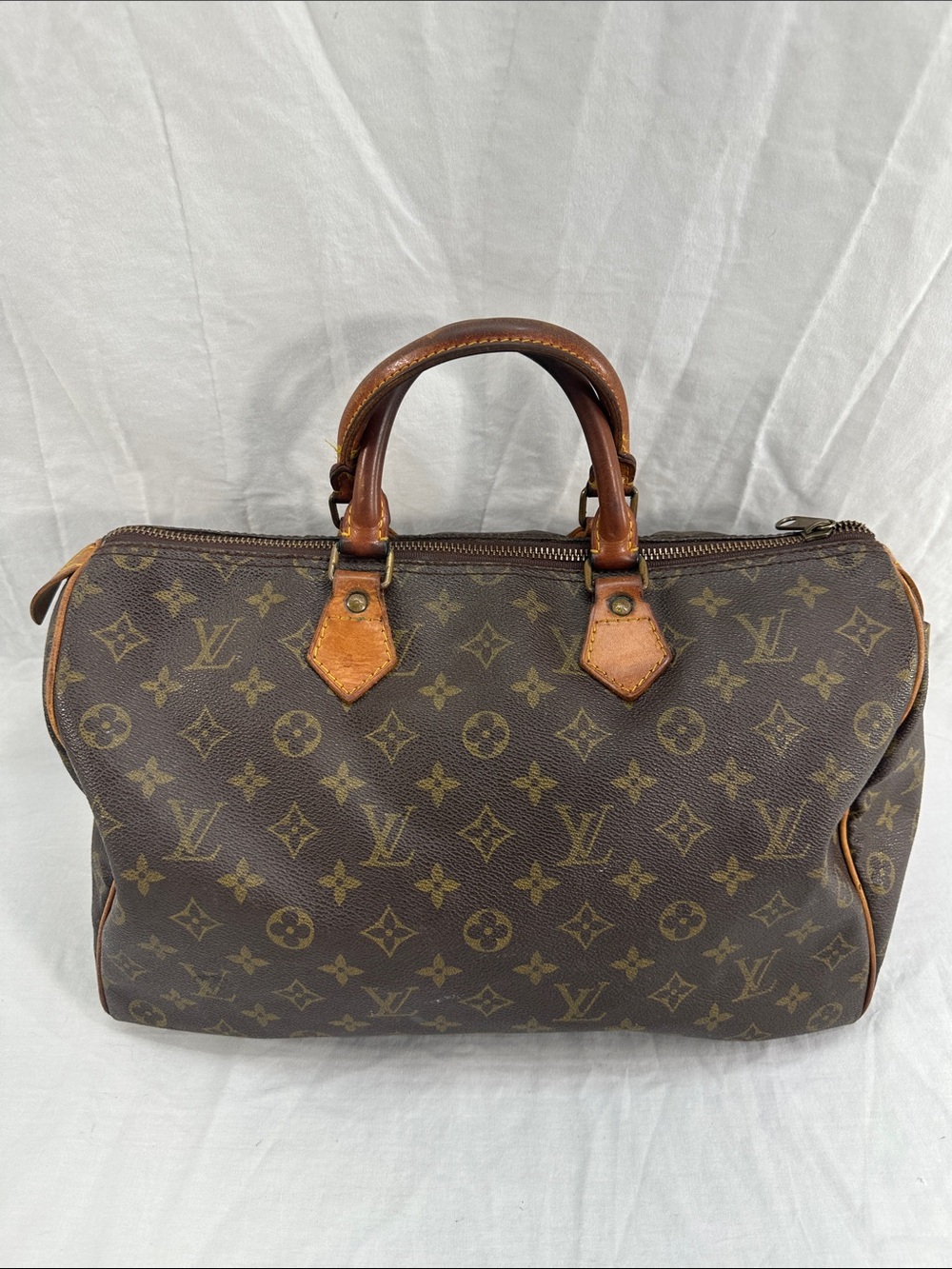 Vtg Rare! 1983 Louis Vuitton Speedy 35 Monogram Satchel Bag SA833
